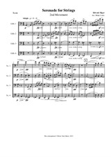 Edward Elgar - Serenade for Strings 2nd Movement (Arranged for Cello Quartet)